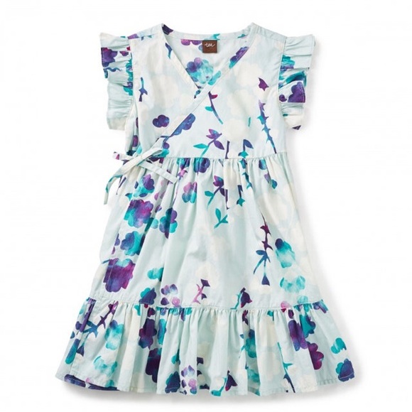 Tea Collection Other - Tea Collection Watercolor Floral Wrap Special Occasion Dress, Size 8